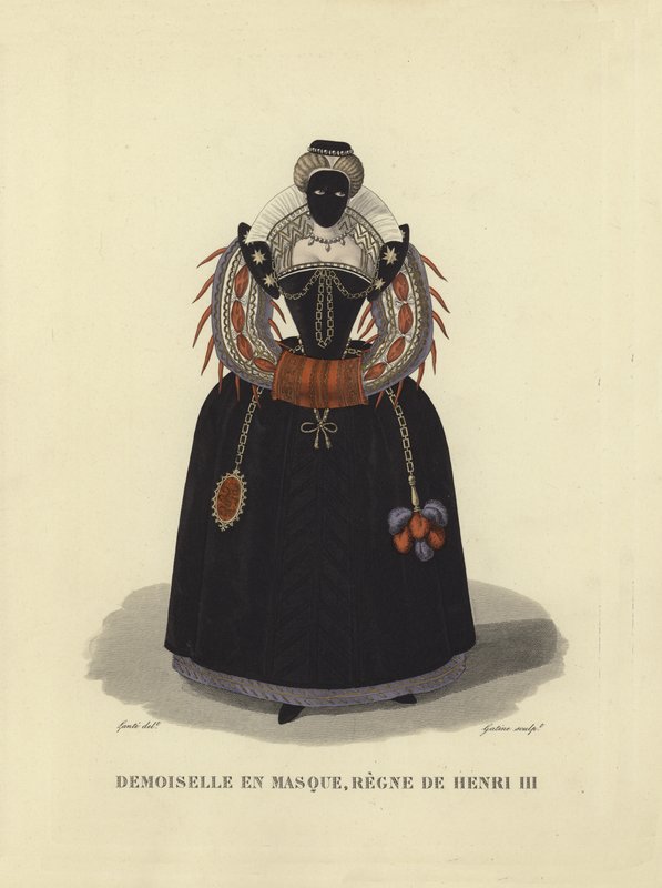 Junge Dame mit Maske, Regierungszeit von Heinrich III. von Frankreich von French School