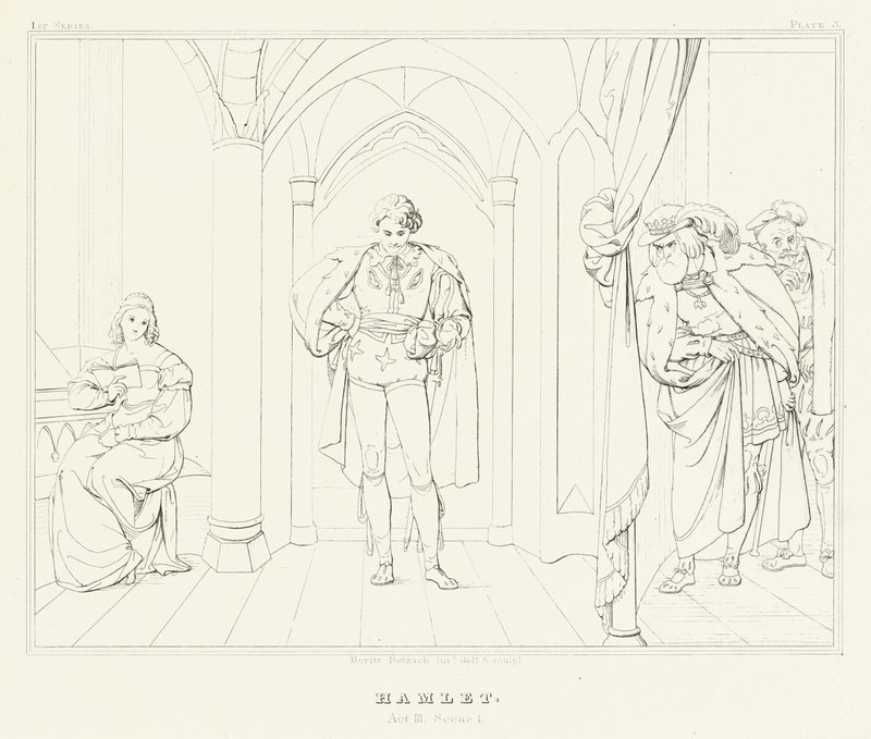 Hamlet, Akt III, Szene 1 von Friedrich August Moritz Retzsch