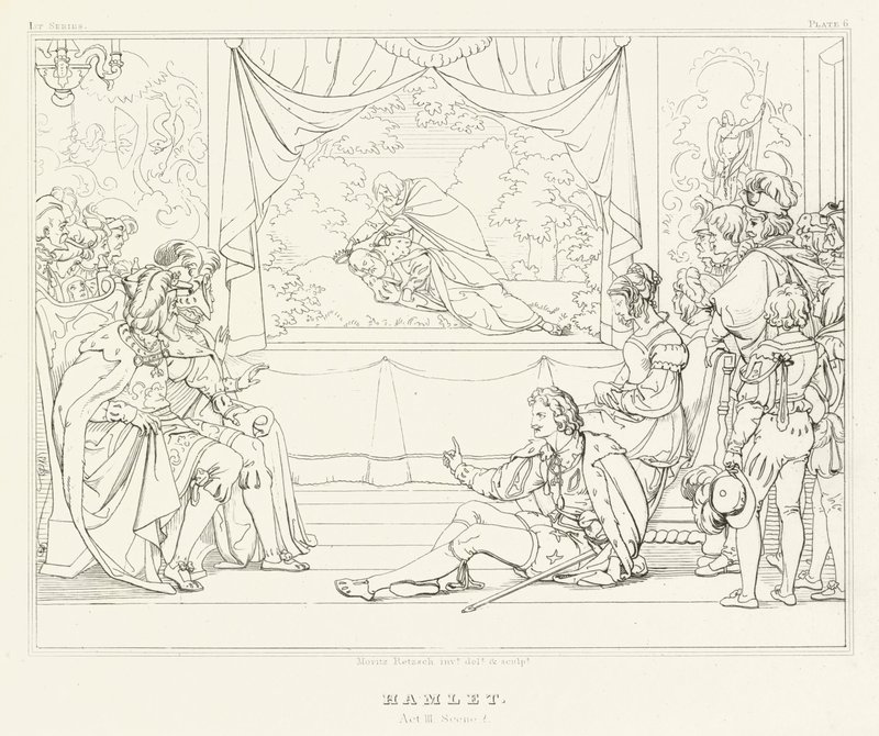 Hamlet, Akt III, Szene 2 von Friedrich August Moritz Retzsch
