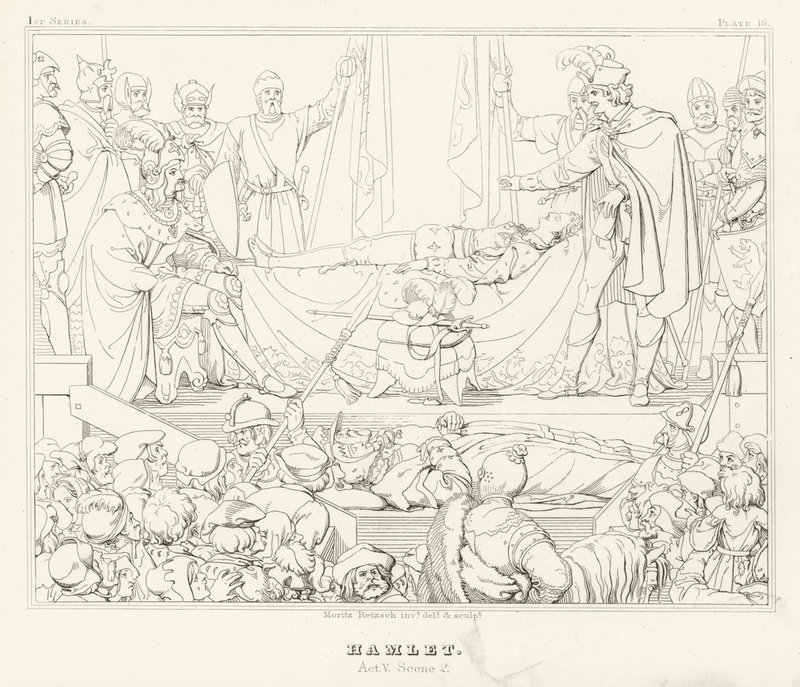 Hamlet, Akt V, Szene 2 von Friedrich August Moritz Retzsch