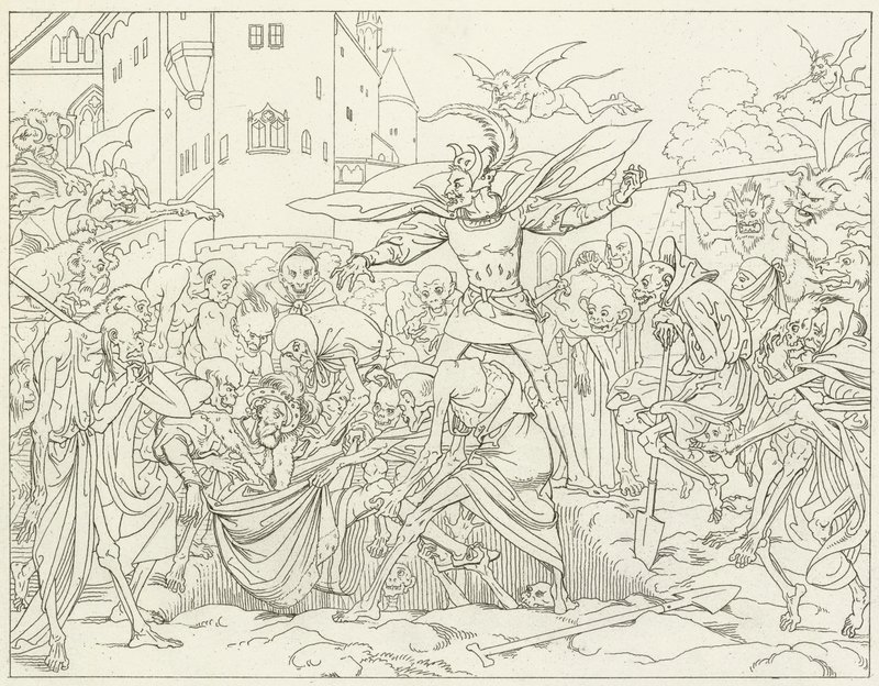 Illustration für Goethes Faust von Friedrich August Moritz Retzsch