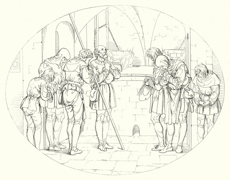 Illustration für Schillers Lied von der Glocke (Gravur) von Friedrich August Moritz Retzsch