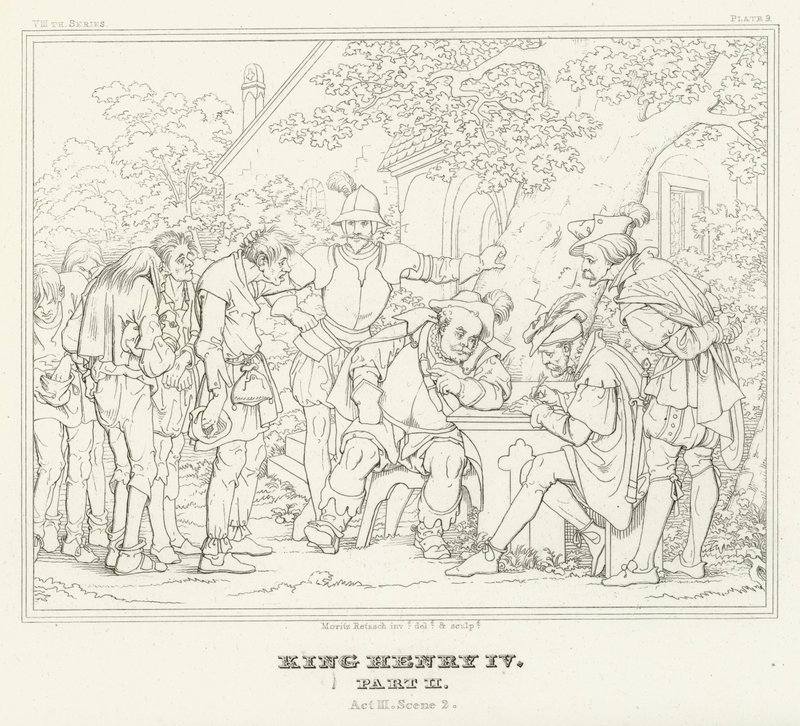 König Heinrich IV., Teil II, Akt III, Szene 2 (Gravur) von Friedrich August Moritz Retzsch
