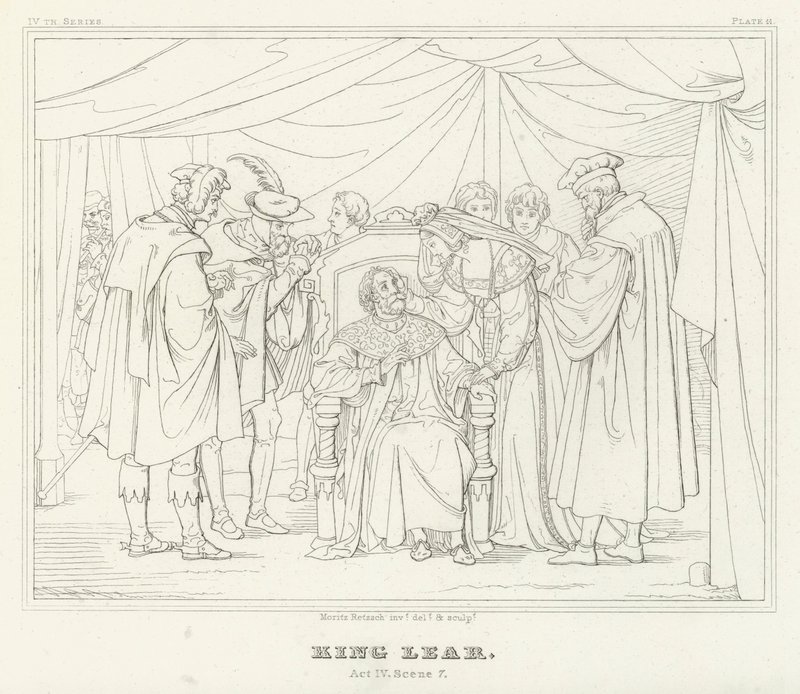 König Lear, Akt IV, Szene 7 von Friedrich August Moritz Retzsch
