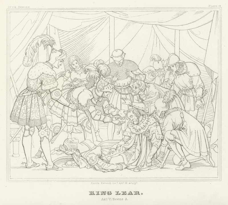 König Lear, Akt V, Szene 3 von Friedrich August Moritz Retzsch