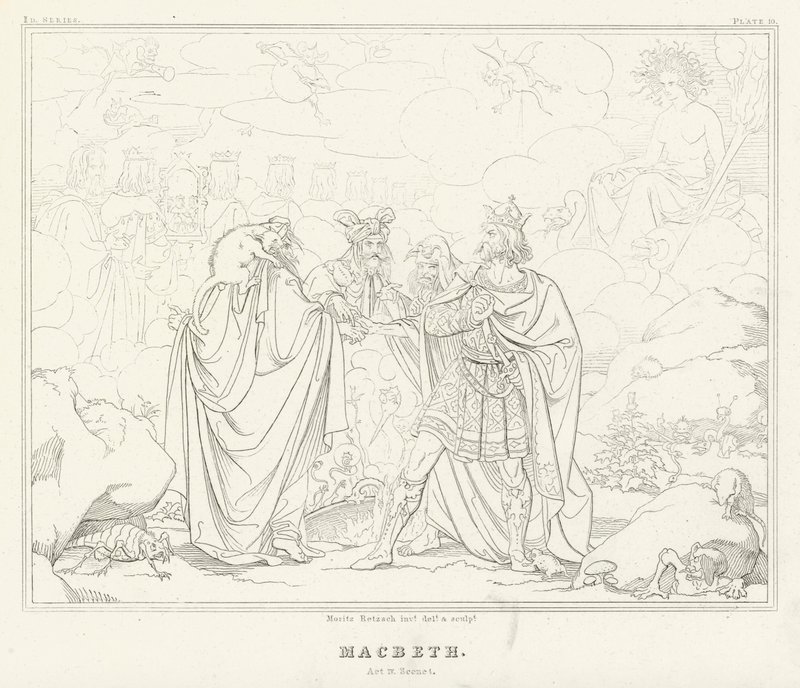 Macbeth, Akt IV, Szene 1 von Friedrich August Moritz Retzsch