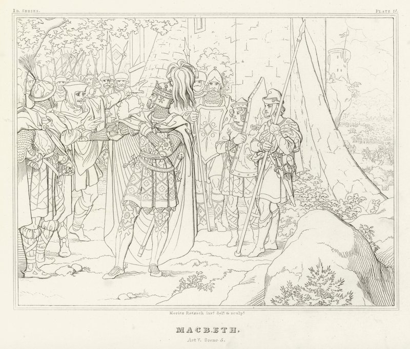 Macbeth, Akt V, Szene 5 von Friedrich August Moritz Retzsch