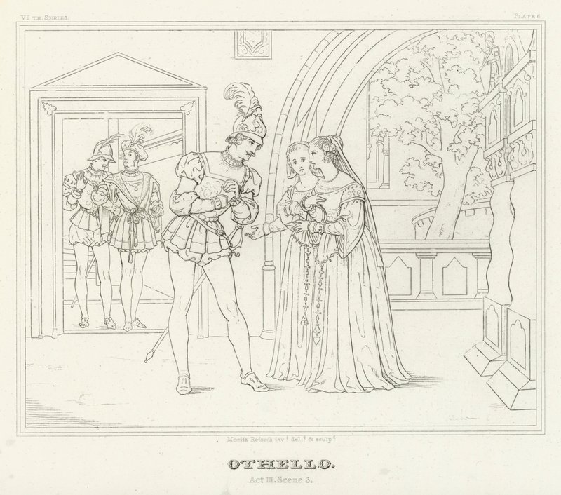 Othello, Akt III, Szene 3 von Friedrich August Moritz Retzsch