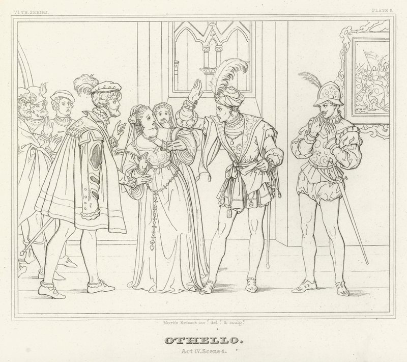 Othello, Akt IV, Szene 1 von Friedrich August Moritz Retzsch