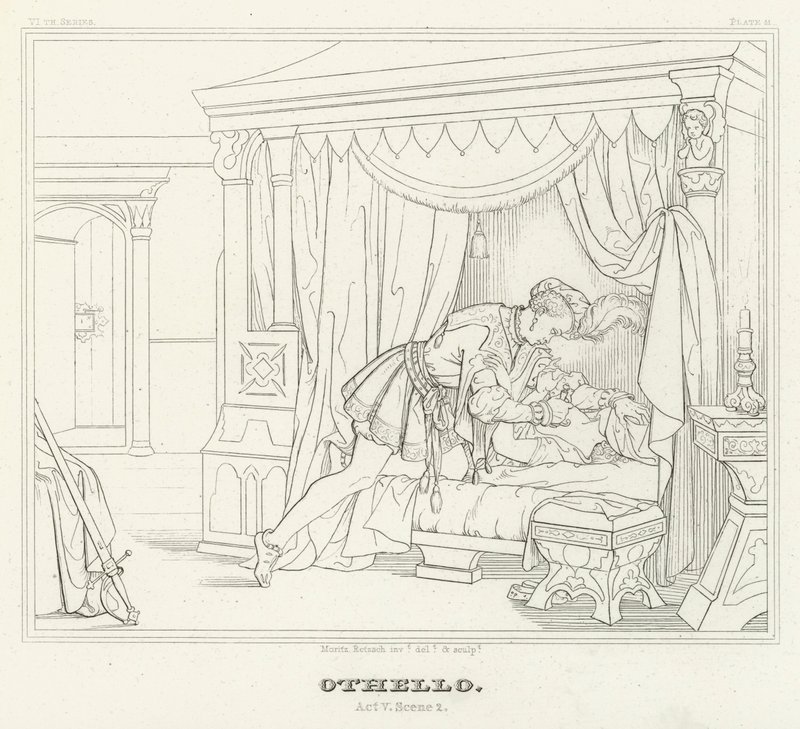 Othello, Akt V, Szene 2 von Friedrich August Moritz Retzsch