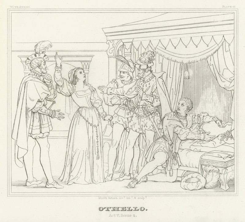 Othello, Akt V, Szene 2 von Friedrich August Moritz Retzsch