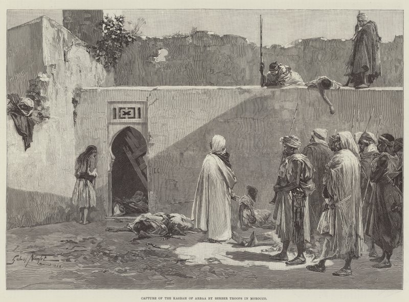 Eroberung der Kasbah von Arbaa durch Berbertruppen in Marokko von Gabriel Nicolet