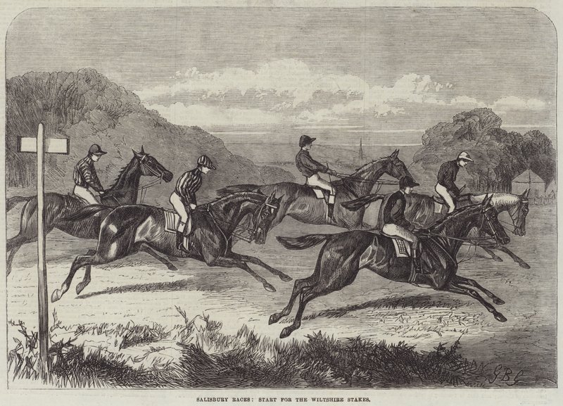 Salisbury-Rennen, Start für die Wiltshire Stakes von George Bouverie Goddard