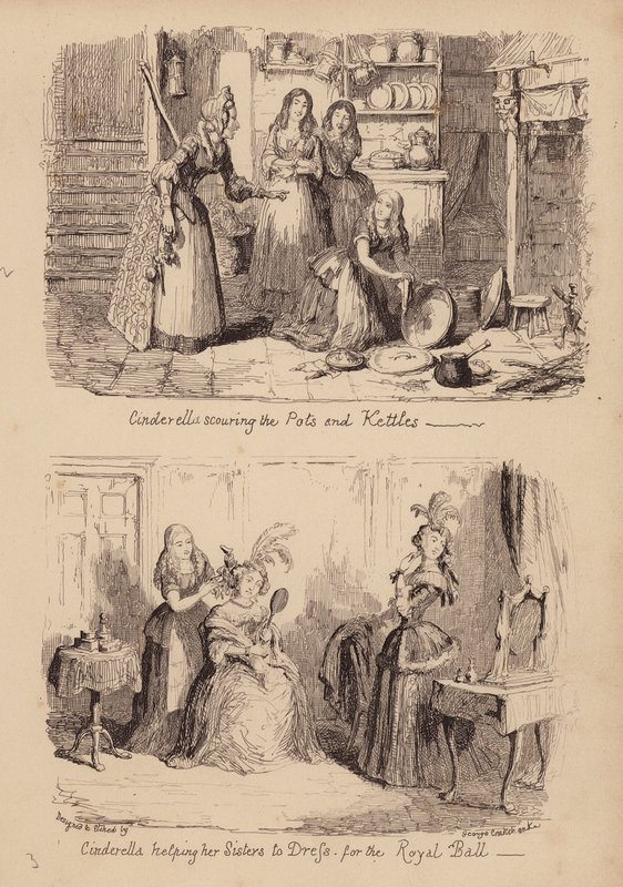 Aschenputtel und der gläserne Schuh von George (after) Cruikshank