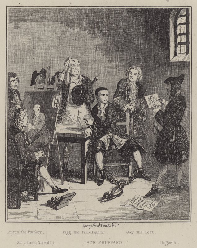 Illustration für Jack Sheppard von George (after) Cruikshank
