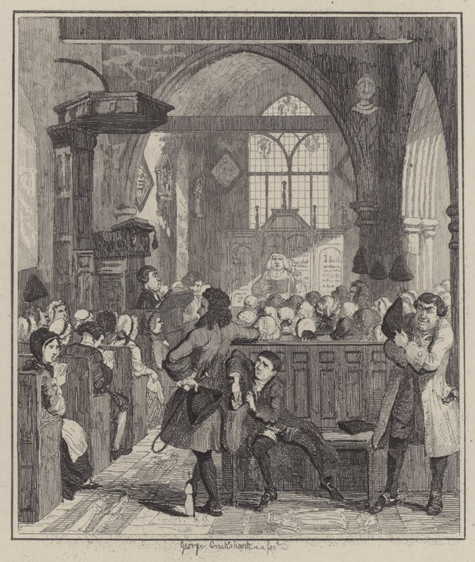 Illustration für Jack Sheppard (Gravur) von George (after) Cruikshank