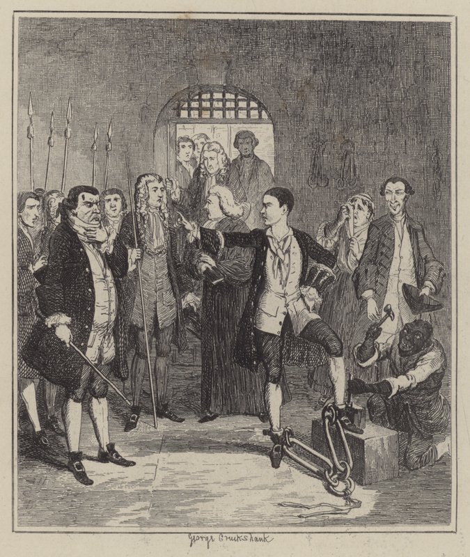 Illustration für Jack Sheppard von George (after) Cruikshank