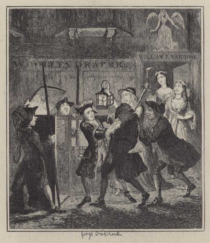 Illustration für Jack Sheppard (Gravur) von George (after) Cruikshank