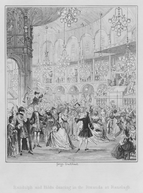 Randulph und Hilda tanzen in der Rotunde von Ranelagh von George (after) Cruikshank