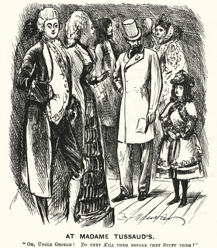 Punch-Karikatur: Bei Madame Tussaud