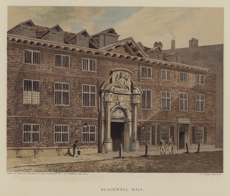 Blackwell Hall, City of London von George (after) Shepherd