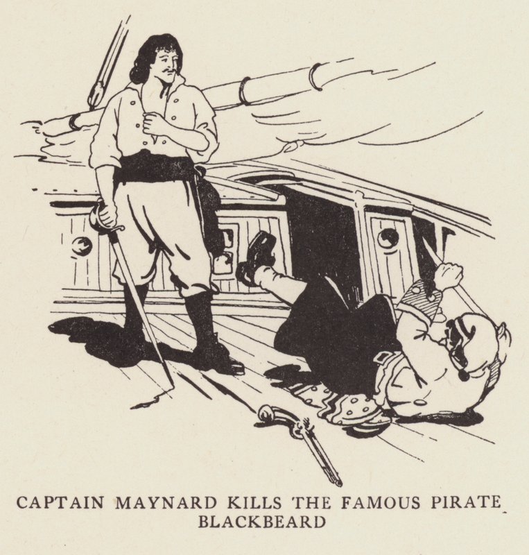 Kapitän Maynard tötet den berühmten Piraten Blackbeard von George Alfred Williams
