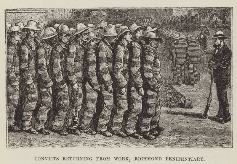 Sträflinge kehren von der Arbeit zurück, Richmond-Gefängnis von George Augustus Sala