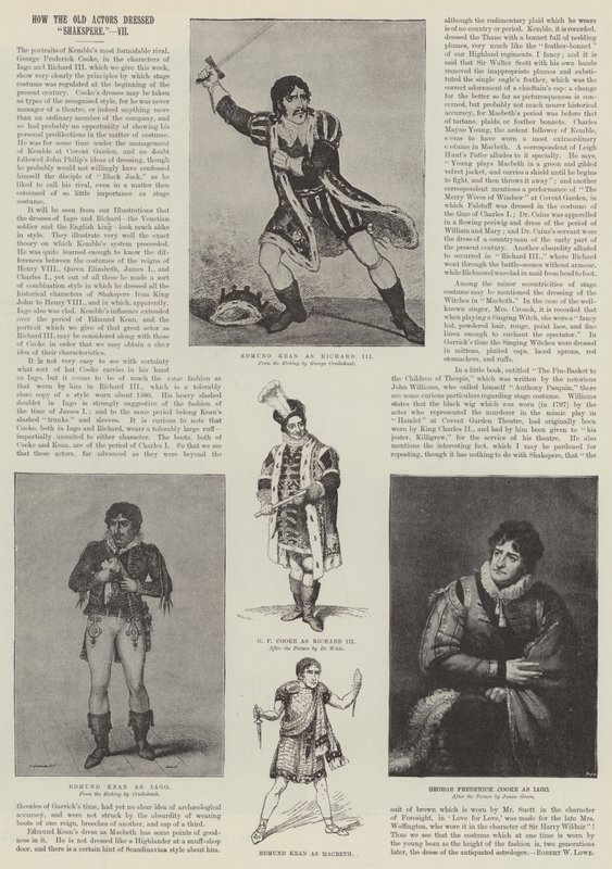 Wie die alten Schauspieler Shakspere kleideten von George Cruikshank