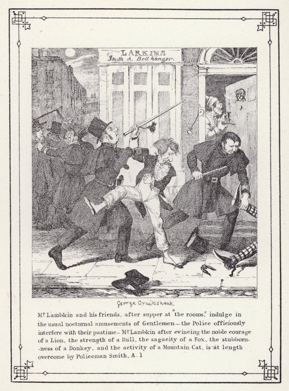 Illustration für Das Buch des Junggesellen oder Der Fortschritt von Mr. Lambkin (Gent) von George Cruikshank