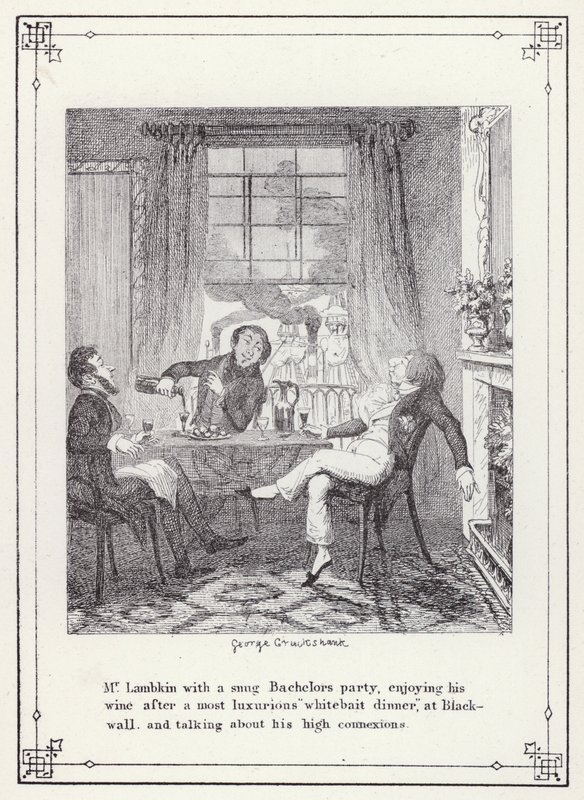 Illustration für Das Buch des Junggesellen oder Der Fortschritt von Mr. Lambkin (Gent) von George Cruikshank