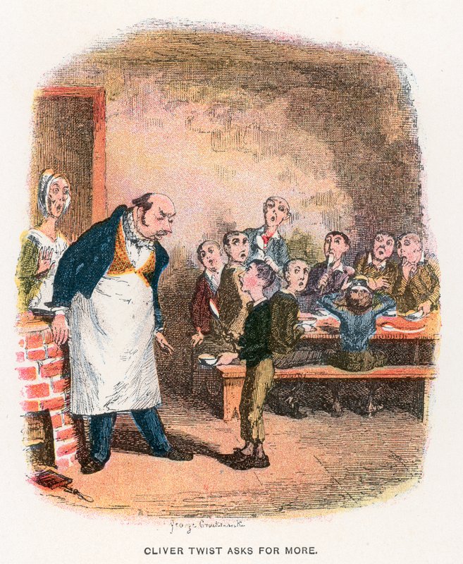 Oliver bittet um mehr, Illustration für 