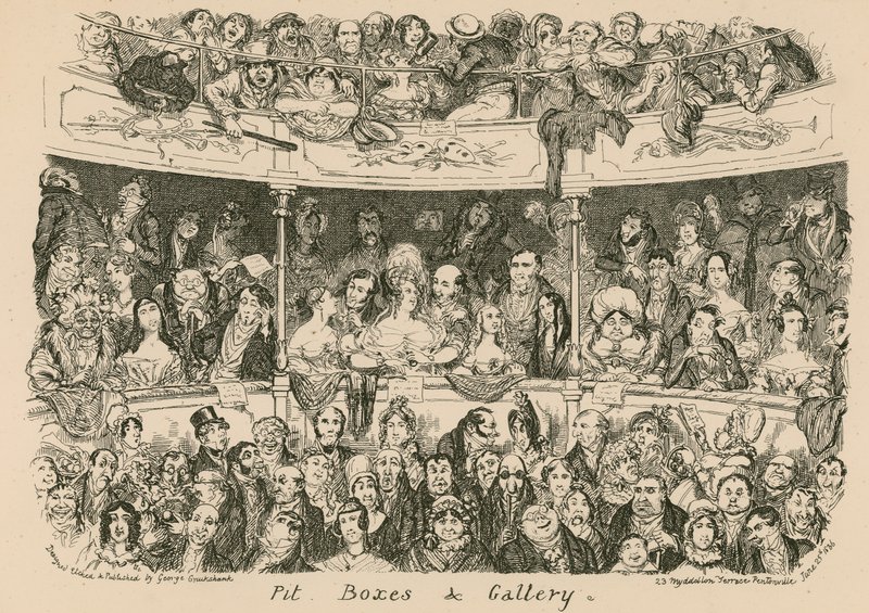 Grube, Logen und Galerie von George Cruikshank