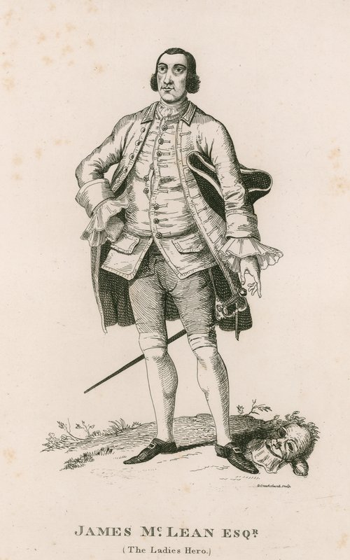 Porträt von James McLean (Der Held der Damen) von George Cruikshank