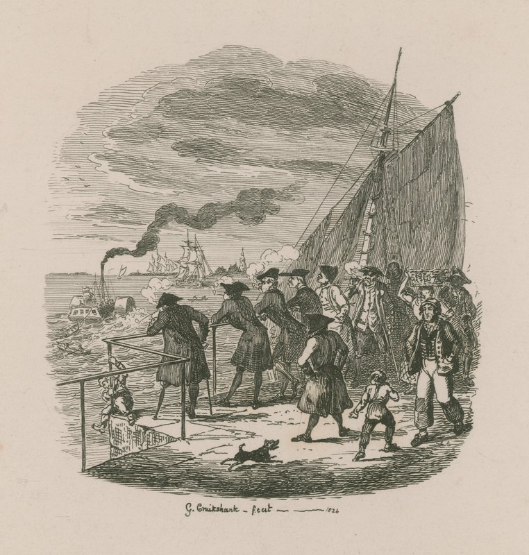 Die Promenade, Greenwich Hospital von George Cruikshank