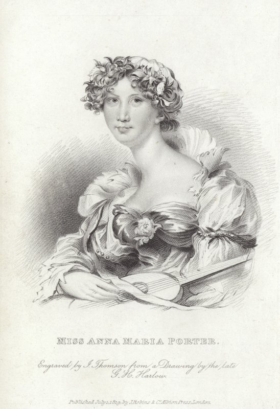 Anna Maria Porter, englische Dichterin und Romanautorin von George Henry (after) Harlow