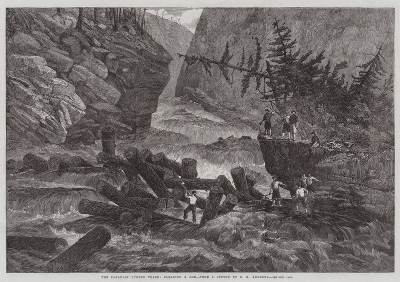 Der kanadische Holzhandel, Beseitigung eines Staus von George Henry Andrews