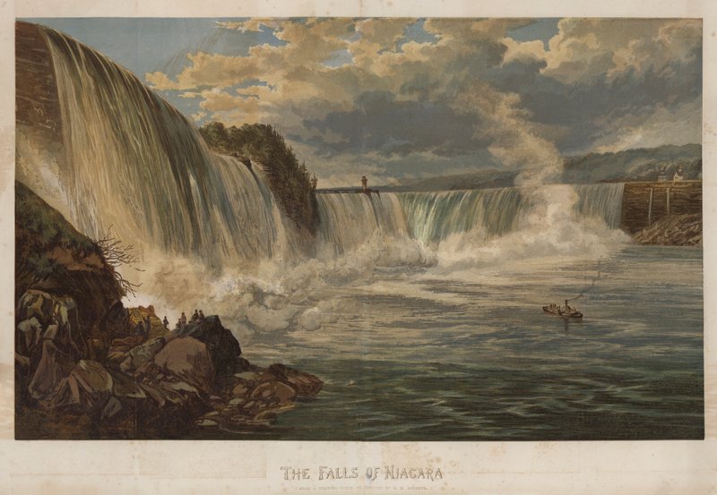 Die Niagarafälle (Chromolithografie) von George Henry Andrews