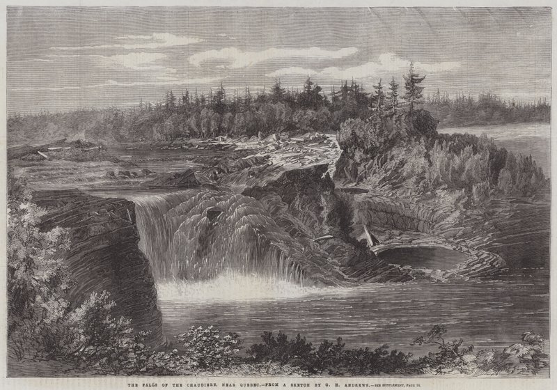 Die Wasserfälle der Chaudiere, nahe Quebec von George Henry Andrews