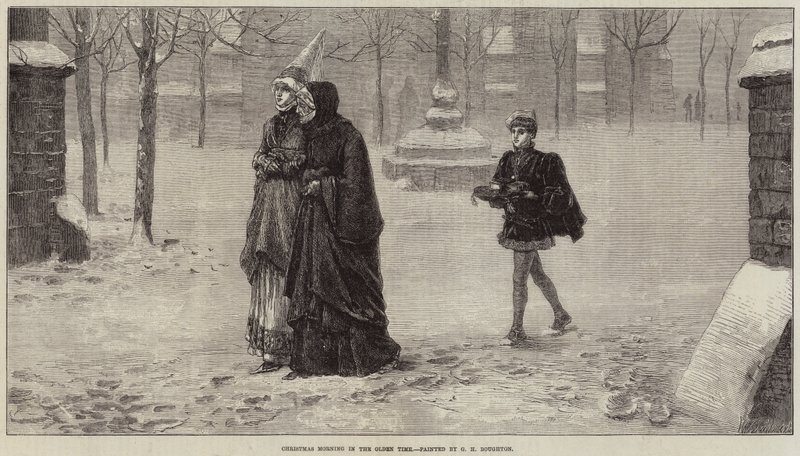 Weihnachtsmorgen in alten Zeiten von George Henry Boughton