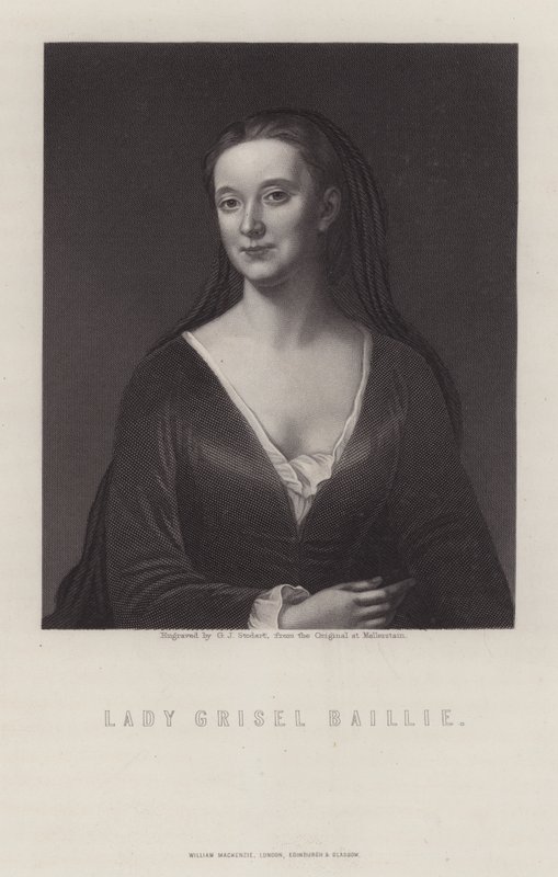 Lady Grizel Baillie, schottische Liedermacherin (Stich) von George J. Stodart
