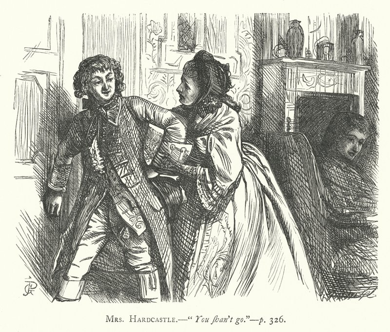 Illustration für Sie stellt sich dumm, um zu erobern (Gravur) von George John Pinwell