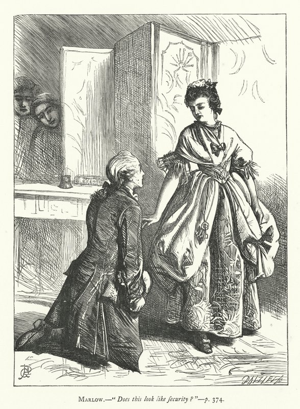 Illustration für Sie stellt sich dumm, um zu erobern (Gravur) von George John Pinwell