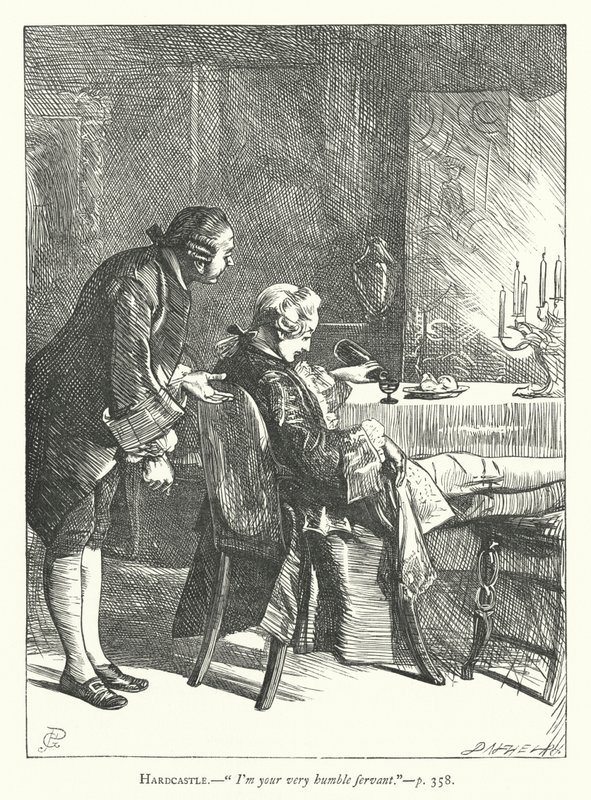Illustration für Sie verstellt sich, um zu erobern (Gravur) von George John Pinwell