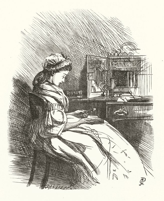 Illustration zu Strophen über die Frau von George John Pinwell