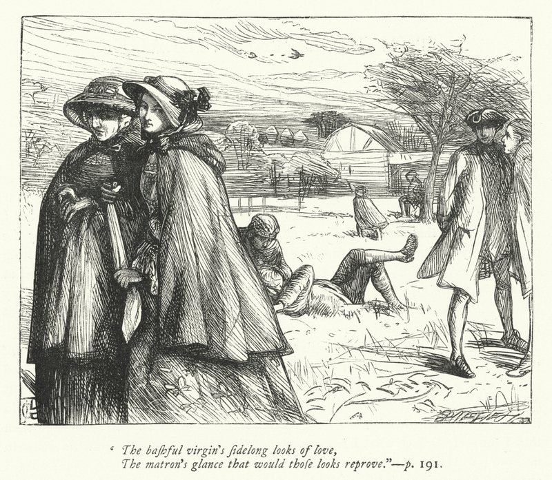 Illustration für Das verlassene Dorf (Gravur) von George John Pinwell