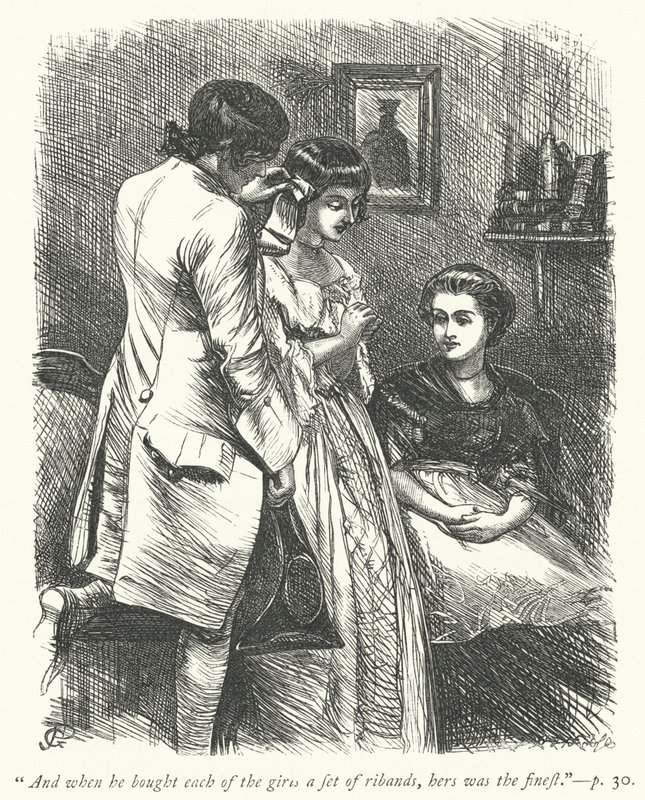 Illustration für Der Pfarrer von Wakefield (Gravur) von George John Pinwell