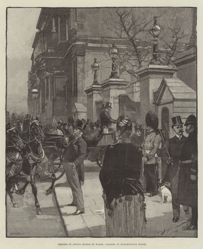 Krankheit von Prinz George von Wales, Besucher im Marlborough House von George L. Seymour