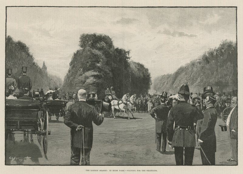 Die Londoner Saison: Im Hyde Park, warten auf den Shahzada von George L. Seymour