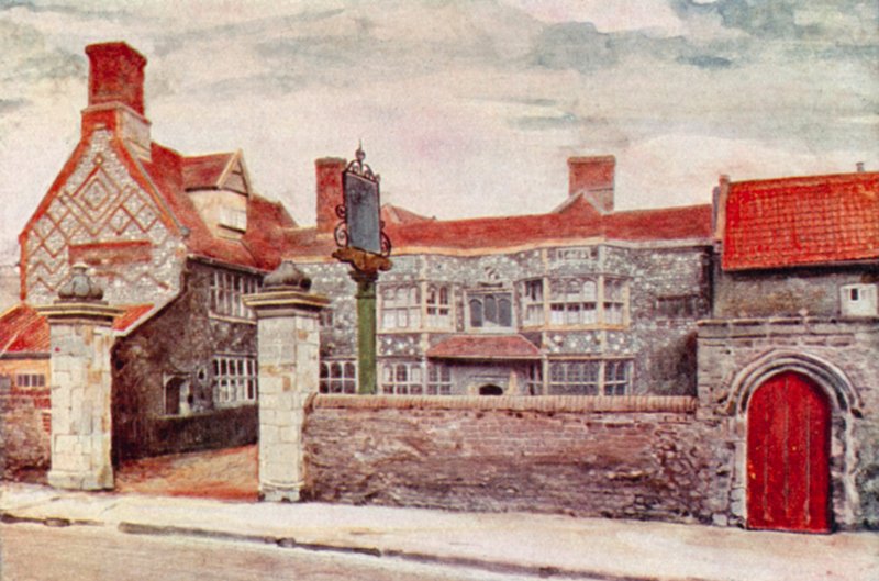 Bischofshalle (Farblithografie) von George Parsons Norman