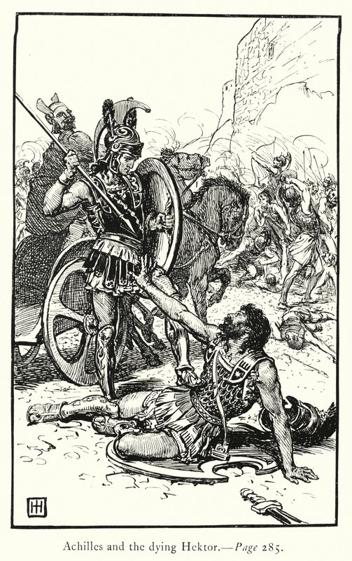 Die Ilias: Achilles und der sterbende Hektor von George Percy Jacomb-Hood